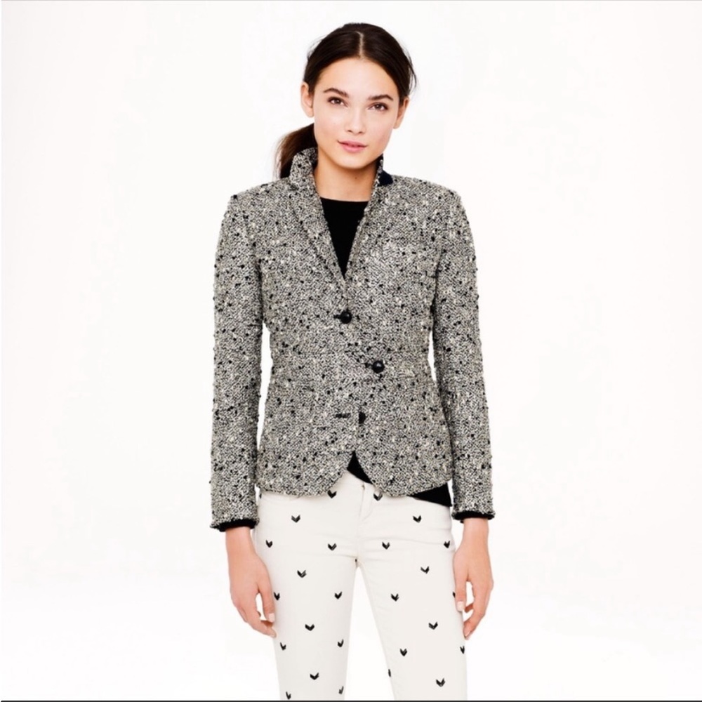 J Crew Collection Metallic Tweed Jacket